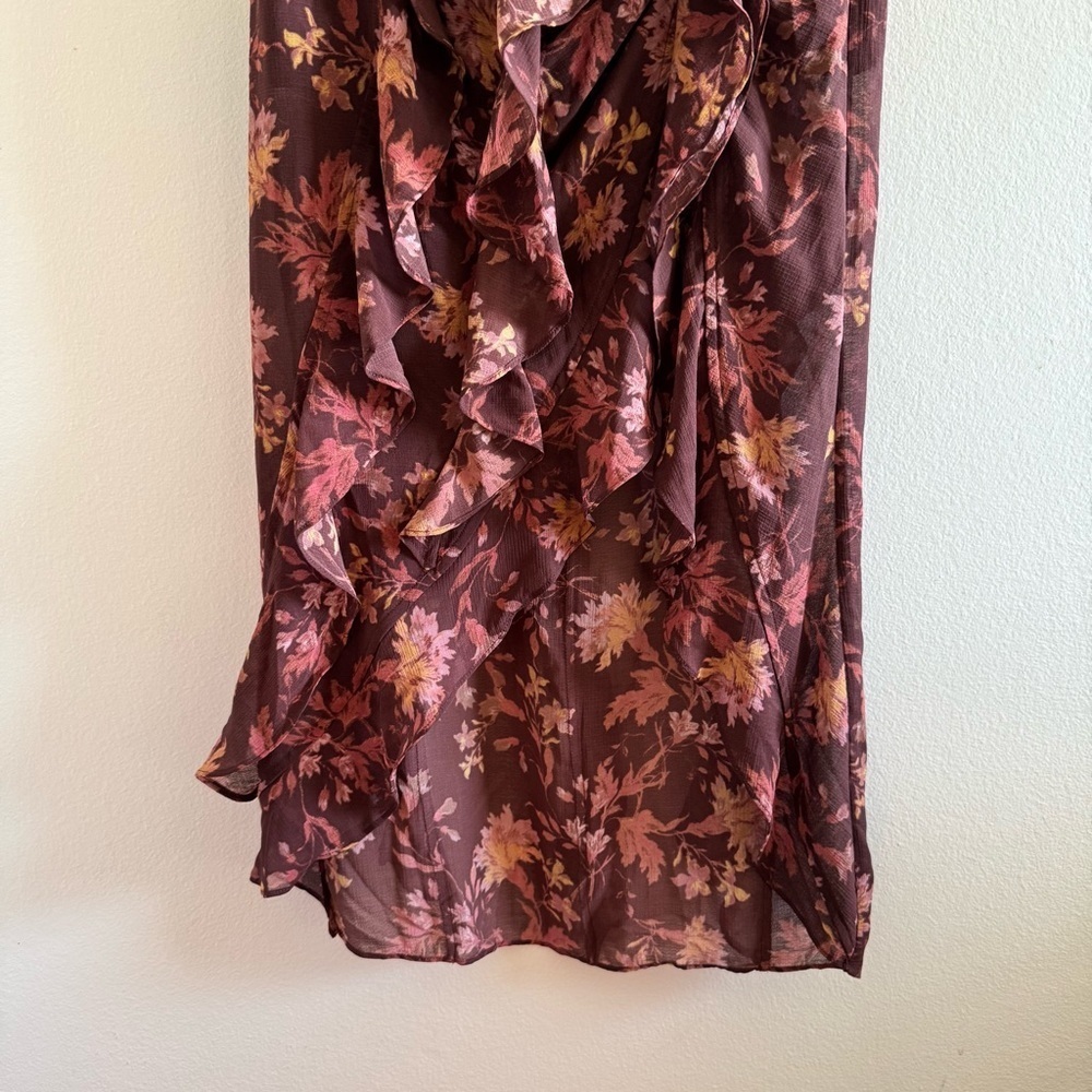 NWT Free People Floral Flounce Around Maxi Skirt 0 - Picture 7 of 13